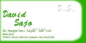 david sajo business card